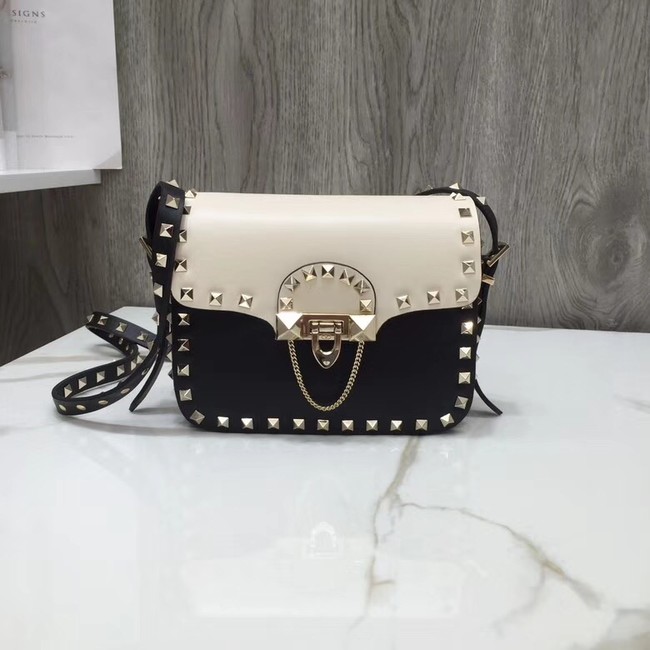 Valentino Original Leather cross-body bag 0936M black&white