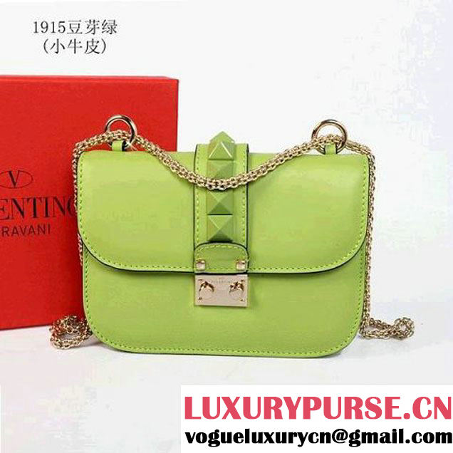 Valentino Garavani Shoulder Bag Calfskin Leather VG1915 Green - $239.00