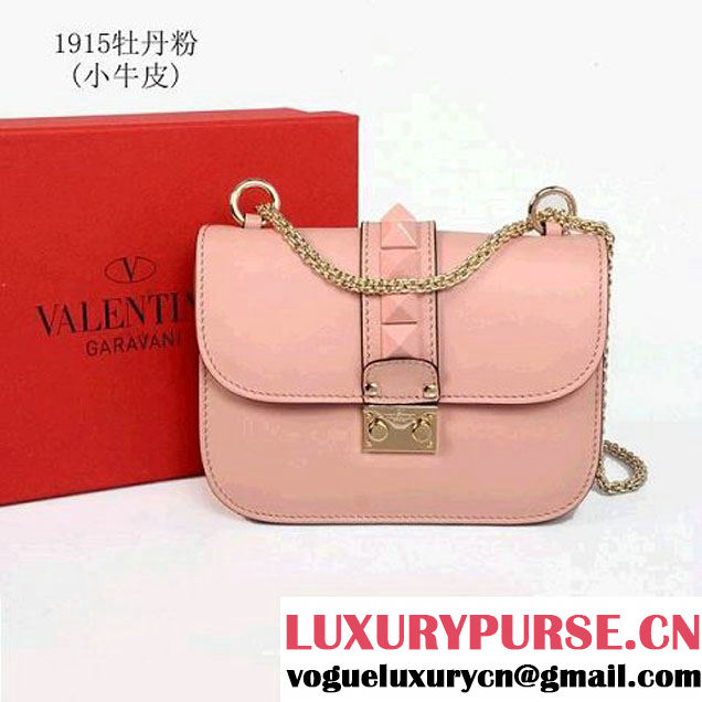 Valentino Garavani Shoulder Bag Calfskin Leather VG1915 Pink - $239.00