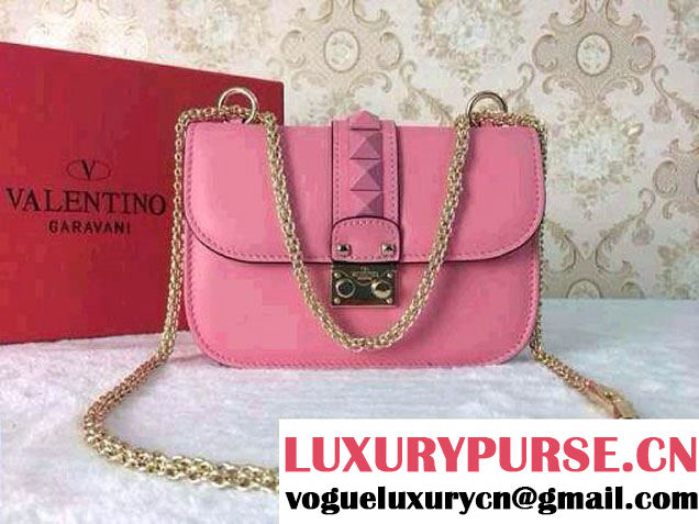 Valentino Rockstud Chain Shoulder Mini Bag Pink