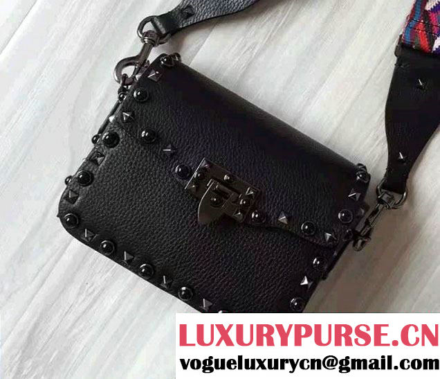 Valentino Rockstud Rolling Noir Cross Body Shoulder Small Bag 2016