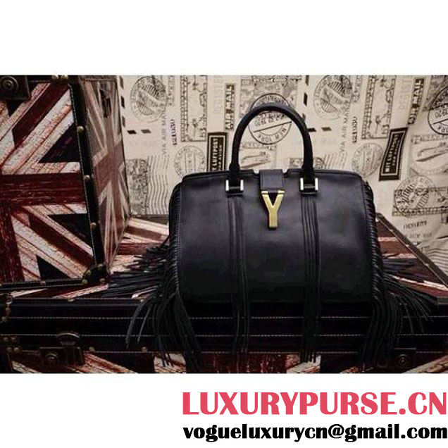 Saint Laurent CHYC Tote Bag with Tassel 2014 black (Y4533 ) (Y4533 )