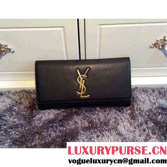 Saint Laurent Classic Monogramme Clutch Bag Black (1a061-071744 )