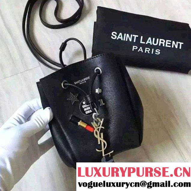 Saint Laurent Small Bucket Bag Embellished Smooth Calfskin (KLY-6092205 )