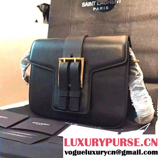 Saint Laurent Medium Nico Satchel Bag in Saddle Black Leather 2015 (JD-051216 )