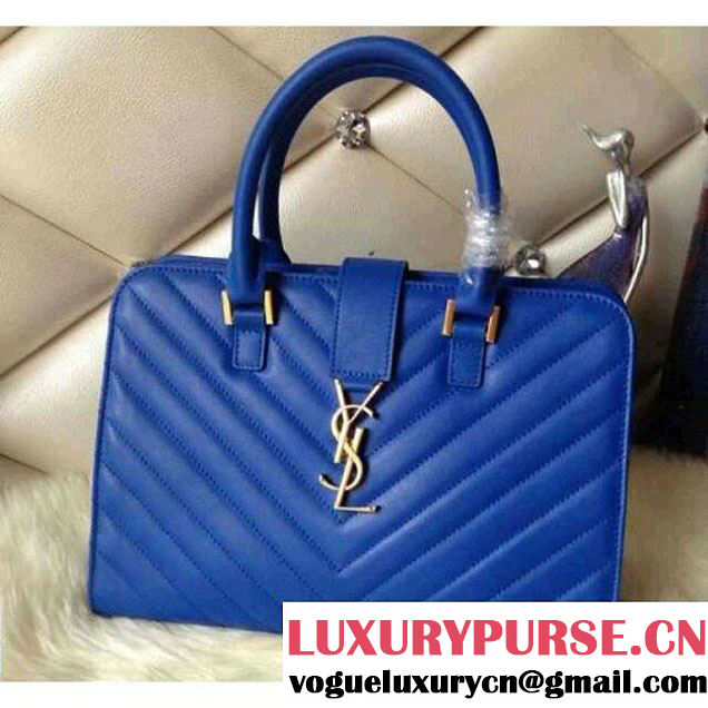 Saint Laurent blue Monogramme Cabas Matelasse Small Bag - Fall 2014 (ysl2574 ) (ysl2574 )