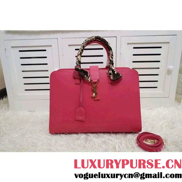 Saint Laurent Medium Cabas Monogram Bag Rose Red (1c113-030724 )