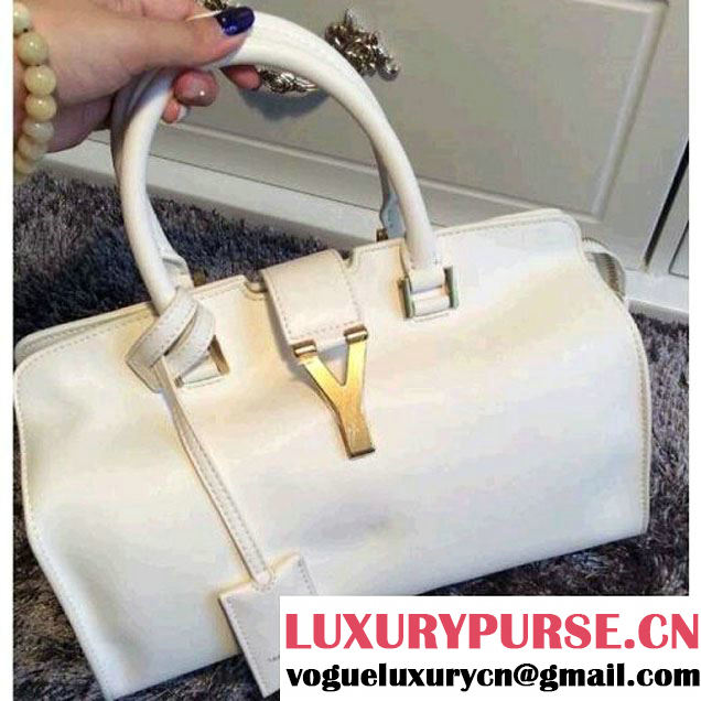 Saint Laurent Cabas Y Bag In White (1a061-002 )