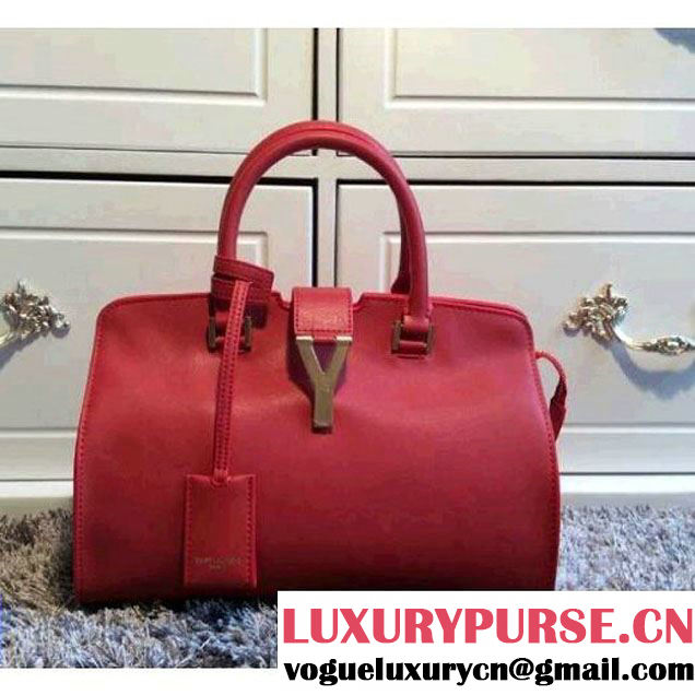 Saint Laurent Cabas Y Bag In Red (1a061-011 )