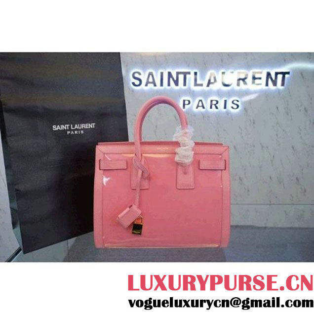 Saint Laurent Small SAC DE JOUR Bag in Pink Patent Leather (1c113-040808 )