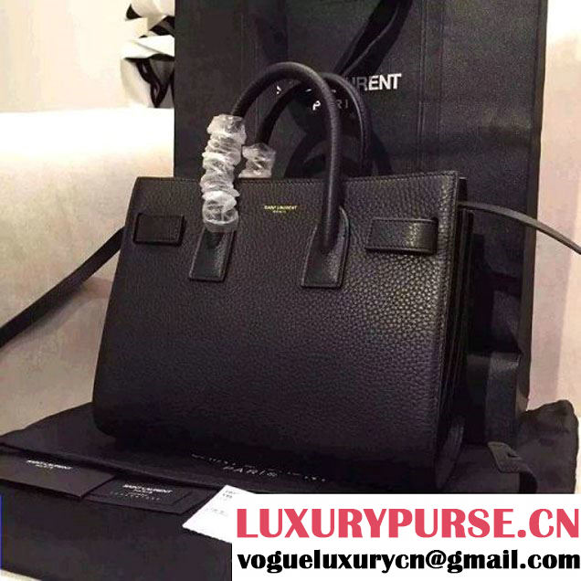 Saint Laurent Classic Baby Sac De Jour in Black Grained Leather (JD-051203 )