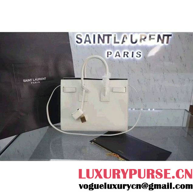 Saint Laurent Classic Small Sac De Jour Bag In White Leather (WMJ-061006 )