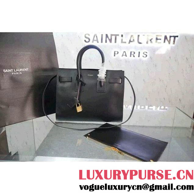 Saint Laurent Classic Small Sac De Jour Bag In Black Leather (WMJ-061009 )