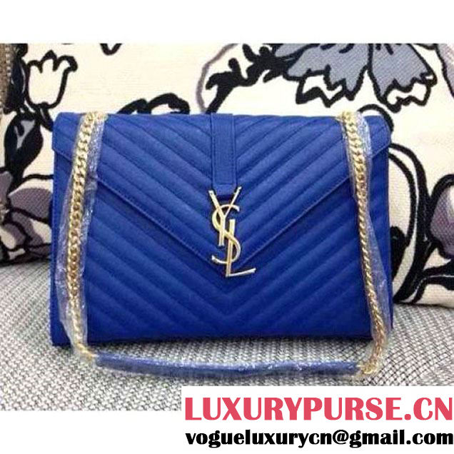 Saint Laurent Cassandre Chain-Strap Matelasse Shoulder Bag Blue (666544 ) (666544 )