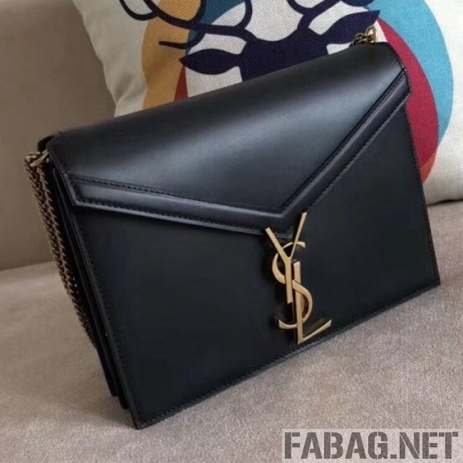 Saint Laurent Cassandra Monogram Clasp Bag in Smooth Leather 5327500 Black 2018 (A-8111313 )