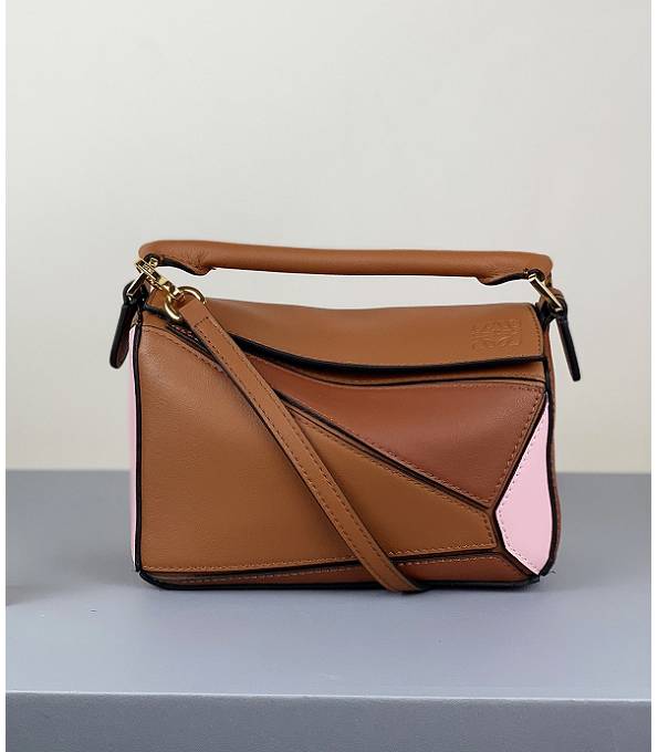 Loewe Caramel Original Calfskin Leather Mini Puzzle Bag