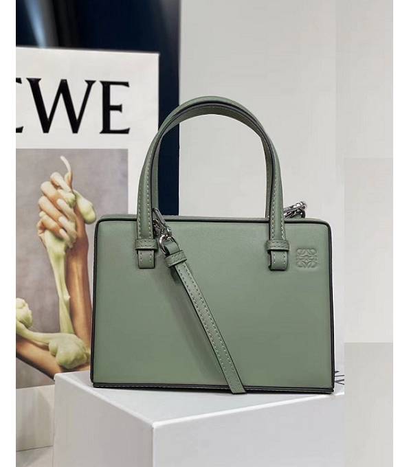 Loewe Postal Light Green Original Calfskin Leather Small Top Handle Bag