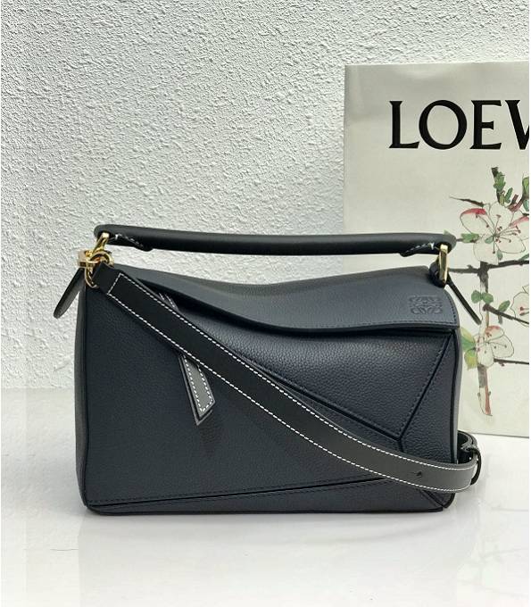 Loewe Dark Blue Original Calfskin Leather Small Puzzle Bag