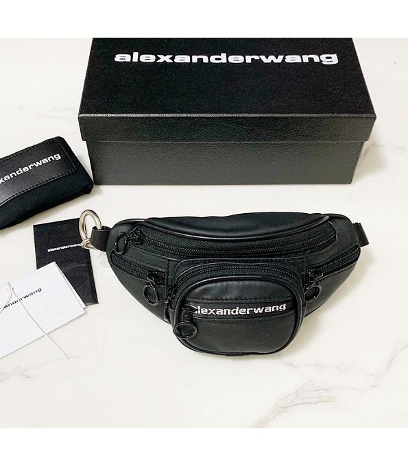 Alexander Wang Attica Logo Fanny Pack Black Original Lambskin 22cm Belt Bag