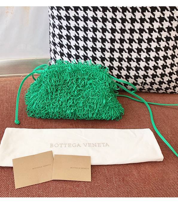 Bottega Veneta Cloud Green Original Hand Knit Nappa Lambskin Leather Mini Pouch