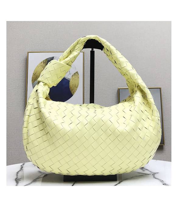 Bottega Veneta Jodie Light Yellow Original Weave Leather Hobo Bag