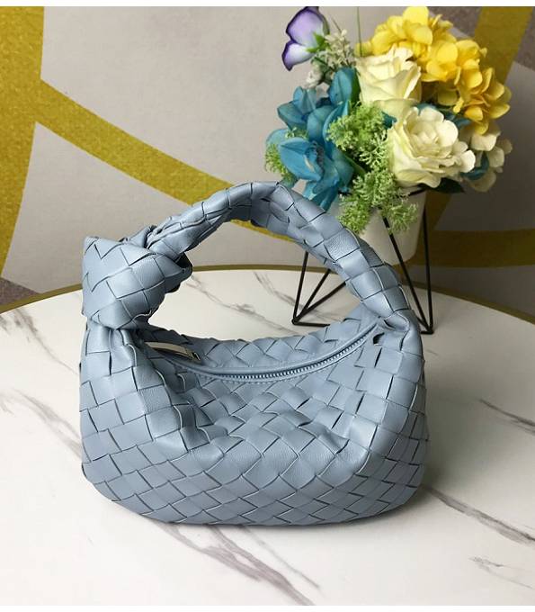 Bottega Veneta Jodie Grey Original Weave Leather Mini Hobo Bag