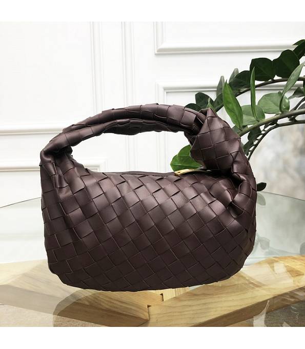 Bottega Veneta Jodie Dark Coffee Original Weave Leather Mini Hobo Bag