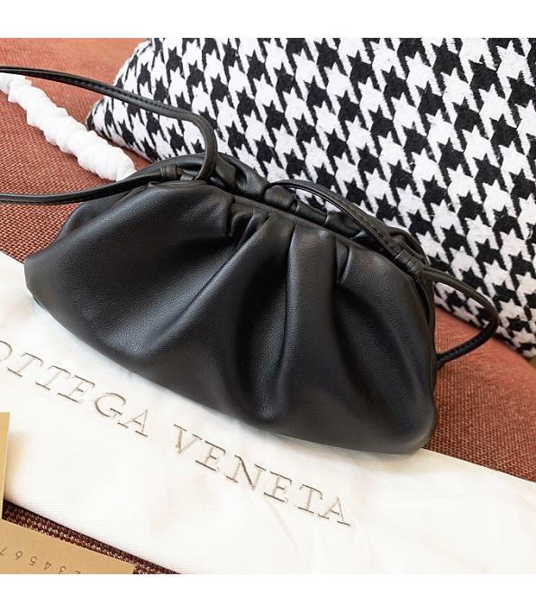 Bottega Veneta Cloud Black Original Lambskin Leather Mini Pouch