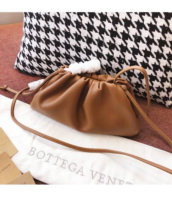 Bottega Veneta Cloud Brown Original Lambskin Leather Mini Pouch