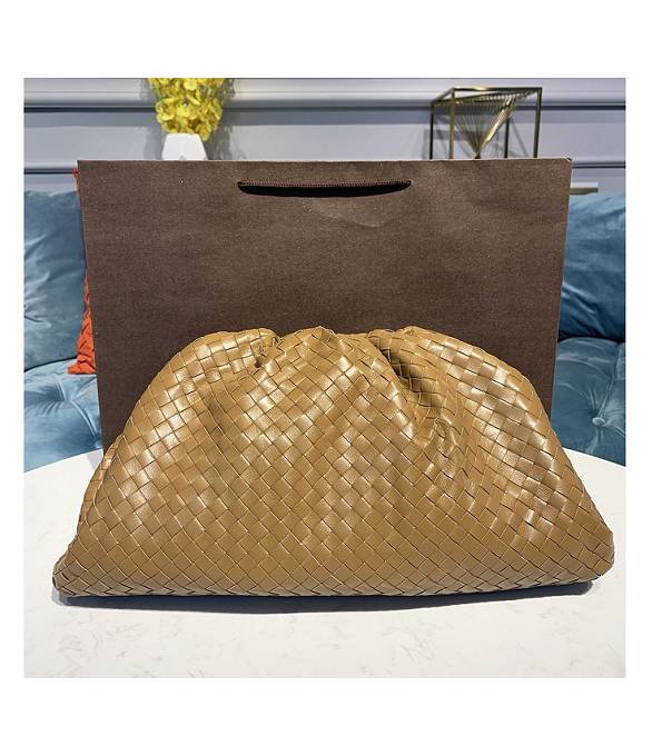 Bottega Veneta Cloud Apricot Original Weave Lambskin Leather Pouch