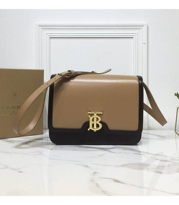 Burberry Apricot/Black Original Smooth Leather Medium Cross Body Bag