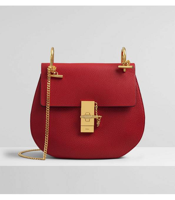 Chloe Drew Red Original Calfskin Leather Mini Shoulder Bag