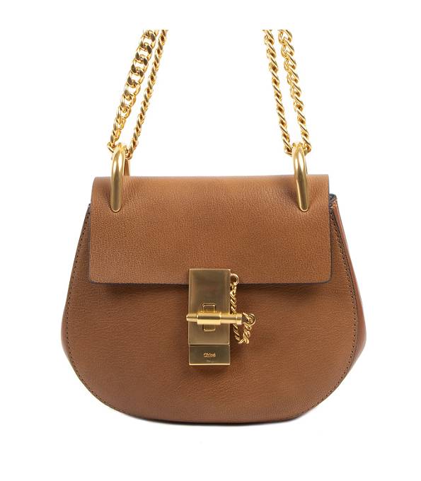 Chloe Drew Brown Original Calfskin Leather Shoulder Bag