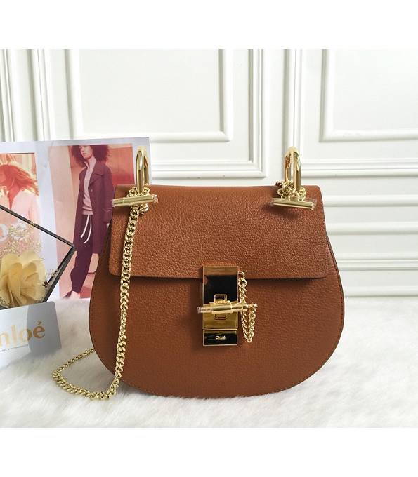 Chloe Drew Brown Original Calfskin Leather Mini Shoulder Bag