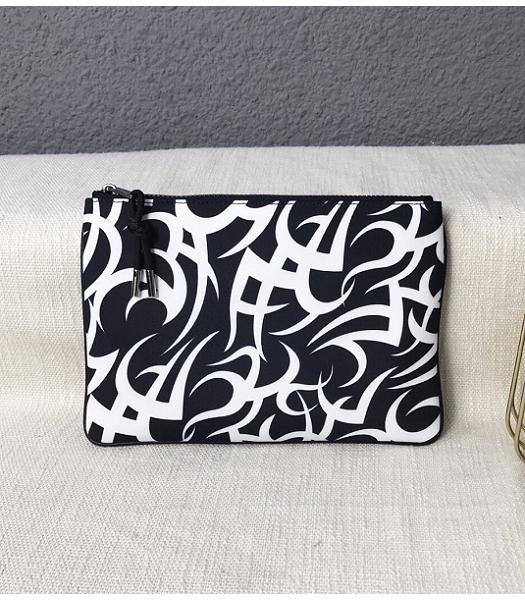 Christian Dior Graffiti Print Black Original Nylon Zip Clutch