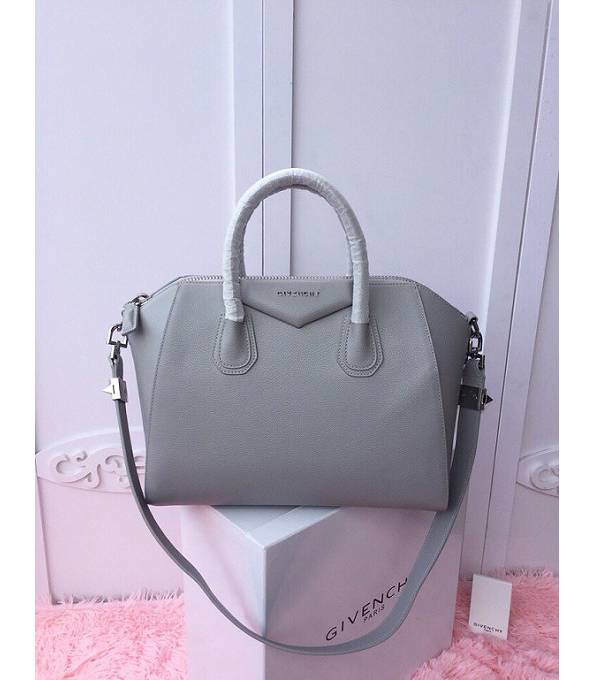 Givenchy Antigona Grey Original Grained Veins Lambskin Leather 28cm Small Tote Bag