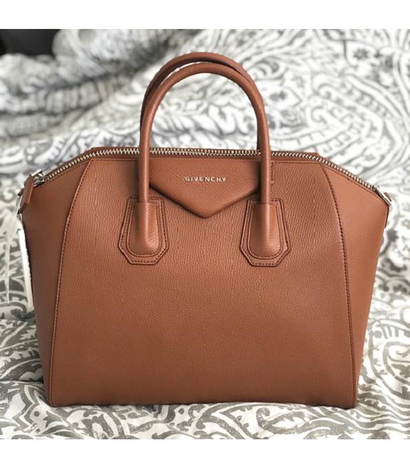 Givenchy Antigona Brown Original Grained Veins Lambskin Leather 33cm Medium Tote Bag