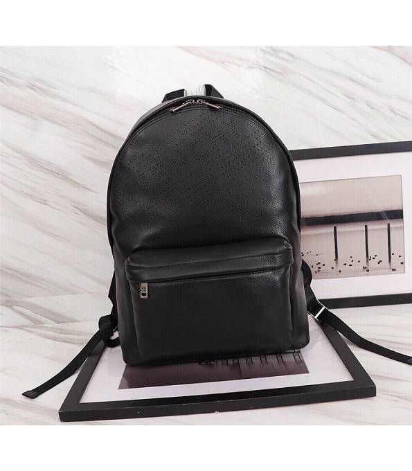 Givenchy Logo Hole Black Original Calfskin Leather Backpack