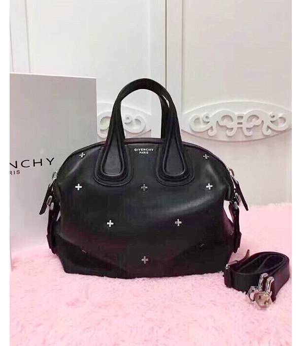 Givenchy Nightingale Cross Black Original Calfskin Leather 28cm Tote Bag