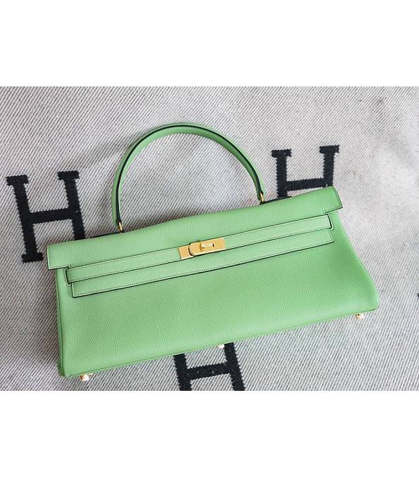 Hermes Kelly 42cm Bag Apple Green Original Swift Leather Golden Metal