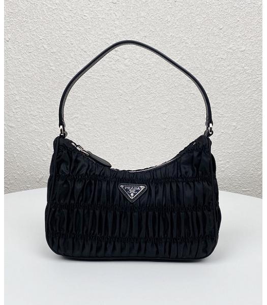 Prada Re-Edition 2000 Black Original Nylon Mini Hobo Bag