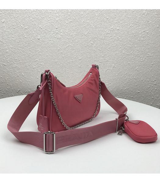 Prada Re-Edition 2005 Pink Original Nylon Mini Hobo Bag