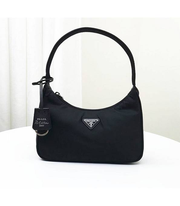 Prada Re-Edition 2000 Black Original Nylon Mini Hobo Bag