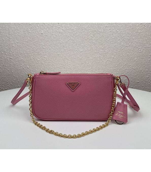 Prada Re-Edition 2000 Saffiano Pink Original Cross Veins Leather Mini Bag