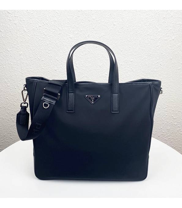 Prada Saffiano Black Original Nylon Tote Bag