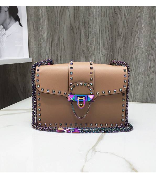 Valentino Rockstud Apricot Original Calfskin Leather Colors Rivet Shoulder Bag