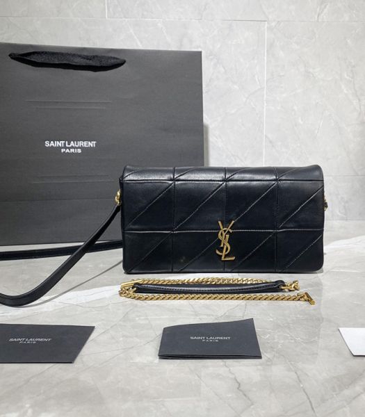 YSL Jamie 99 Carre Rive Gauche Black Original Real Leather Rive Gauche Bag