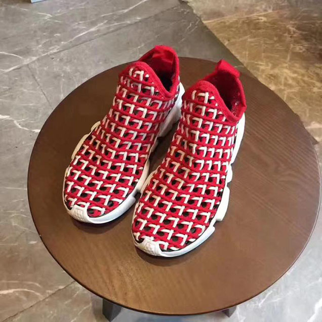 Balenciaga Woven Speed Trainer Fall Winter 2017 Collection Red White