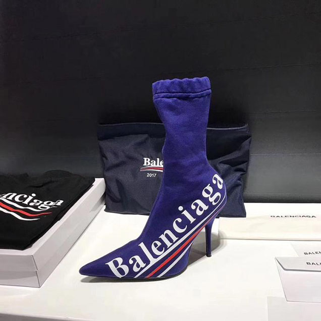 Balenciaga Colette Booties Bernie Sanders Fall Winter 2017 Collection Blue Red Black