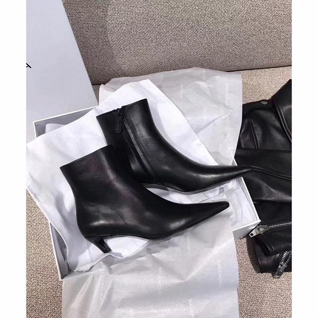 Balenciaga Broken Heel Booties Calfskin Leather Fall Winter 2017 Collection Black